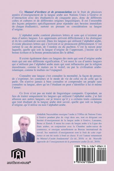 Manuel D'Ecriture Et de Prononciation Arabes