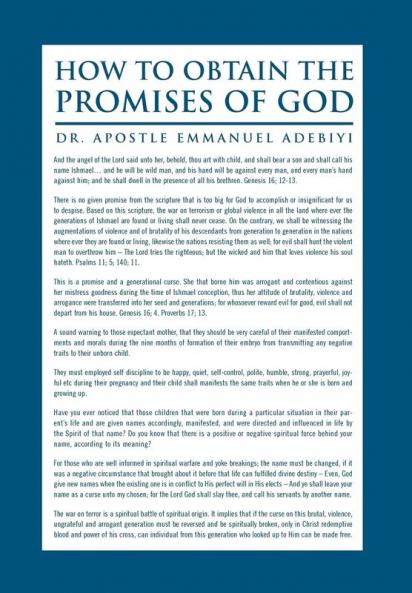 How to Obtain the Promises of God