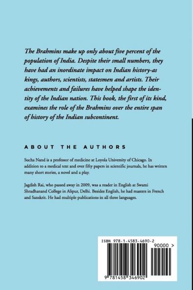 A History of the Brahmins Volume 1