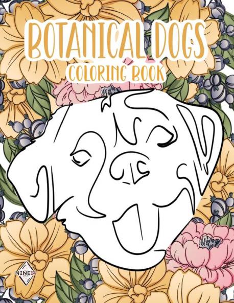 Botanical Dogs Coloring Book