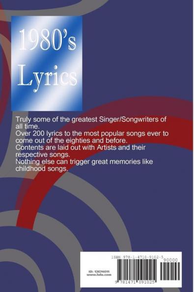 220 Lyrics from the eighties.