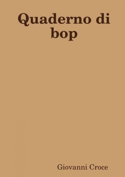 Quaderno di bop