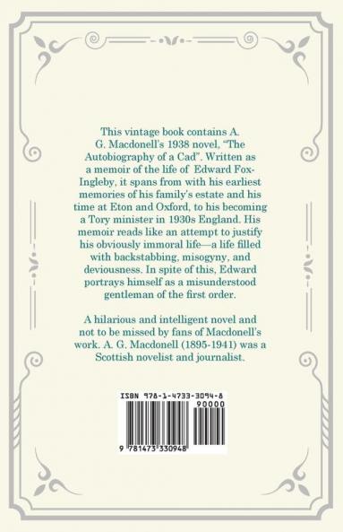 Autobiography of a Cad