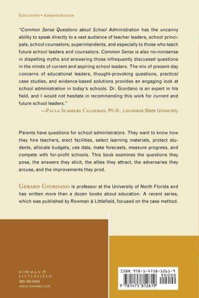 Common Sense Questions about School Administration
