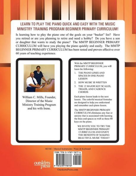 Music Ministry Training Program Beginner Primary Piano Curriculum