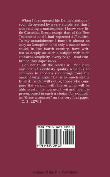 Athanasius: On the Incarnation