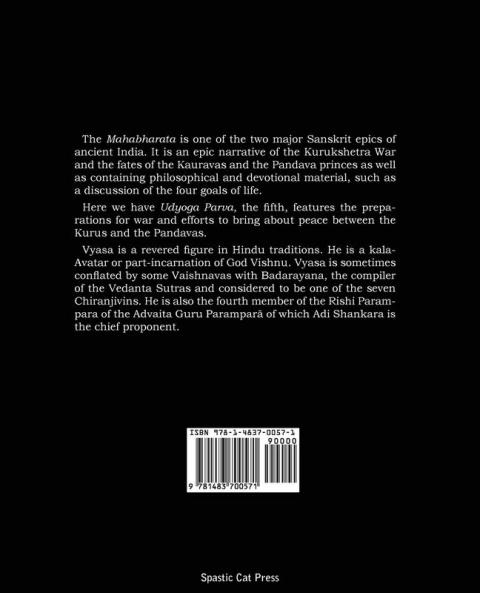 The Mahabharata of Krishna-Dwaipayana Vyasa Book 5 Udyoga Parva