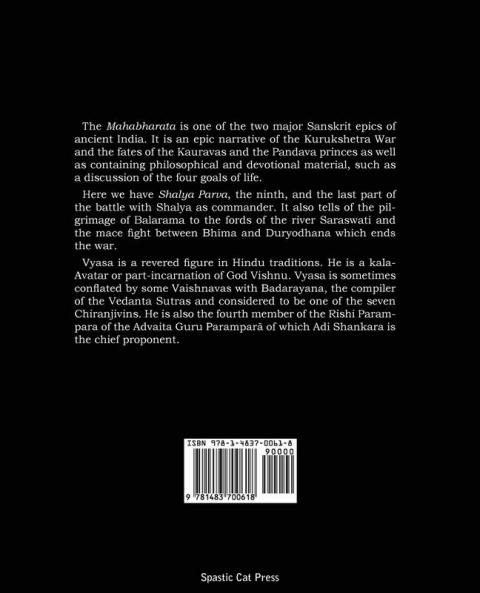 The Mahabharata of Krishna-Dwaipayana Vyasa Book 9 Shalya Parva