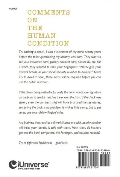 Comments on the Human Condition
