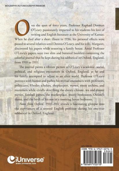 Notes from Oxford 1910-1911