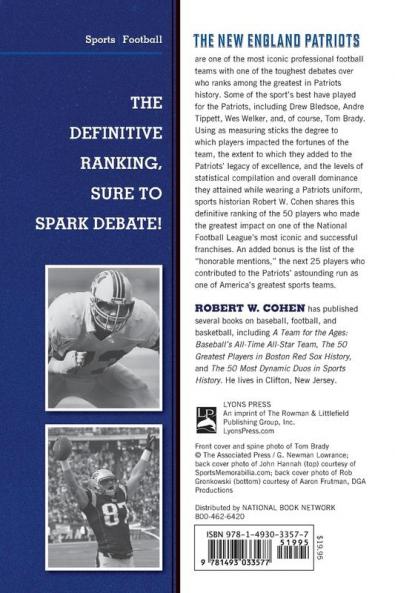 The 50 Greatest Players in New England Patriots Football History