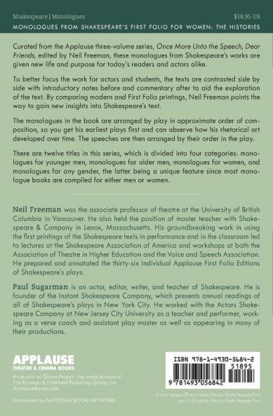 Monologues from Shakespeare’s First Folio for Women