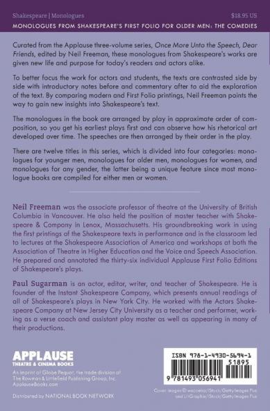 Monologues from Shakespeare’s First Folio for Older Men