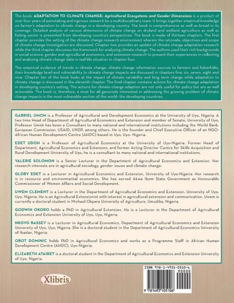Adaptation to Climate Change: Agricultural Ecosystems and Gender Dimensions
