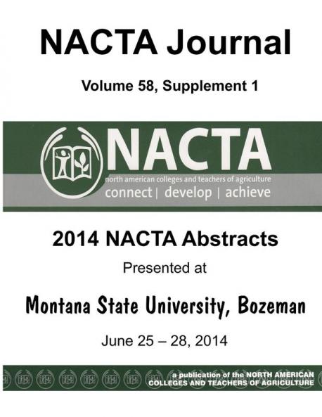 NACTA Journal Volume 58 Sup. 1