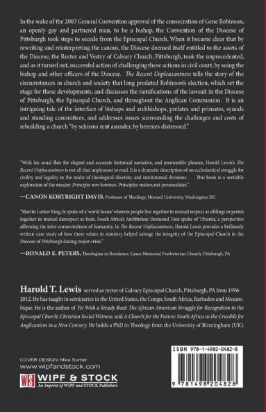 The Recent Unpleasantness: Calvary Church's Role in the Preservation of the Episcopal Church in the Diocese of Pittsburgh