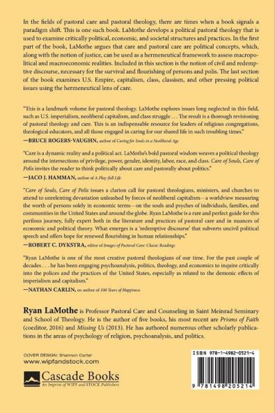 Care of Souls Care of Polis: Toward a Political Pastoral Theology