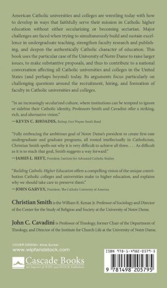 Building Catholic Higher Education: Unofficial Reflections from the University of Notre Dame