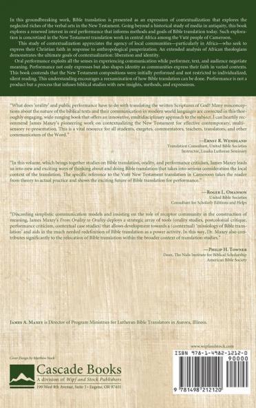 From Orality to Orality: A New Paradigm for Contextual Translation of the Bible: 2 (Biblical Performance Criticism)