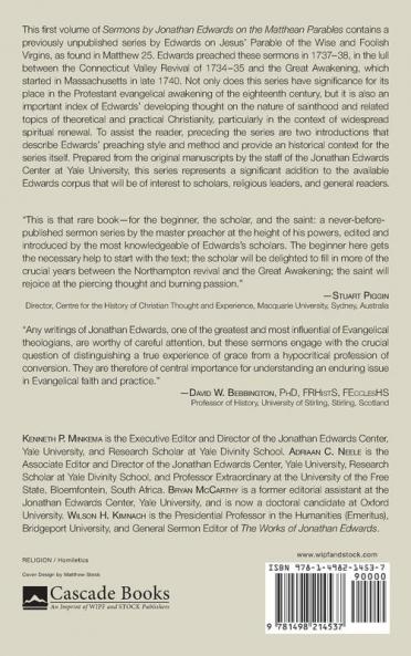 Sermons by Jonathan Edwards on the Matthean Parables Volume I