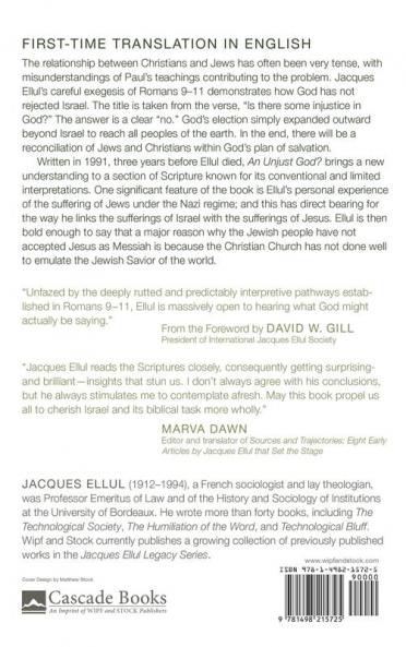 An Unjust God?: A Christian Theology of Israel in Light of Romans 9-11