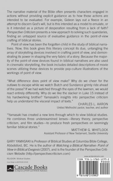 Perspective Criticism: Point of View and Evaluative Guidance in Biblical Narrative