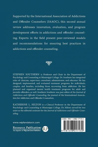 Annual Review of Addictions and Offender Counseling II