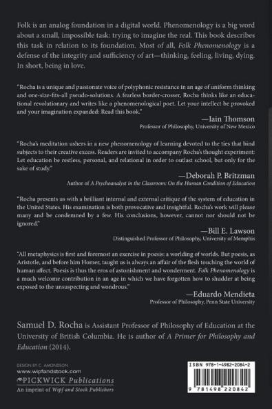 Folk Phenomenology: Education Study and the Human Person