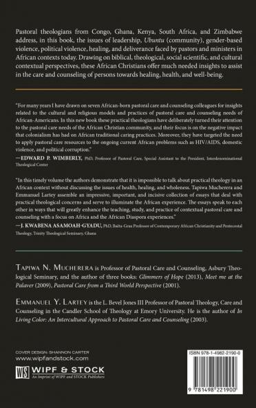 Pastoral Care Health Healing and Wholeness in African Contexts