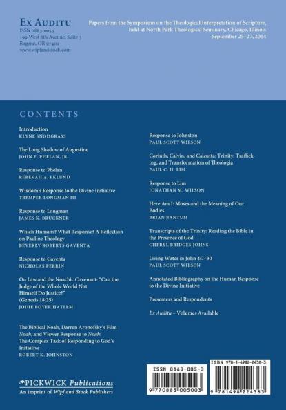 Ex Auditu - Volume 30: The Human Response to the Divine Initiative