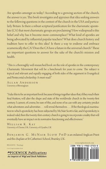 Apostles Today: Making Sense of Contemporary Charismatic Apostolates: A Historical and Theological Appraisal