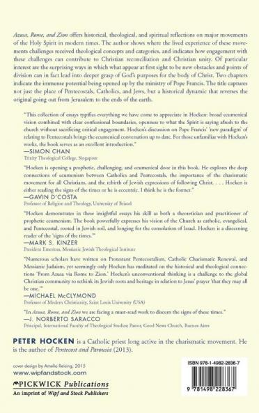 Azusa Rome and Zion: Pentecostal Faith Catholic Reform and Jewish Roots