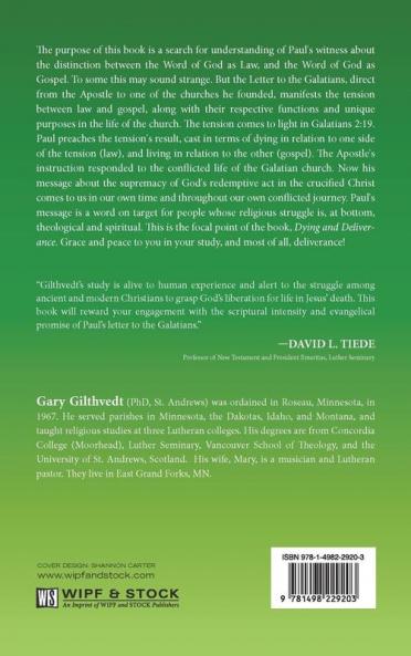 Dying and Deliverance: Searching Paul's Law-Gospel Tension