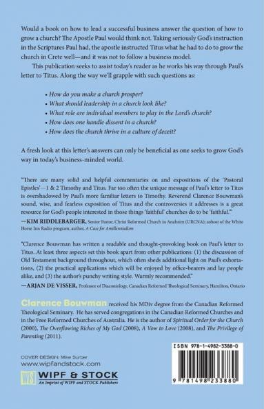 Leadership for Growing Churches: Paul's Recipe for Prospering the Church in Crete
