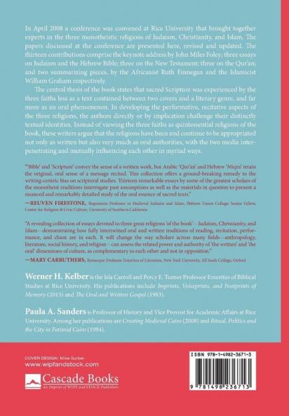 Oral-Scribal Dimensions of Scripture Piety and Practice