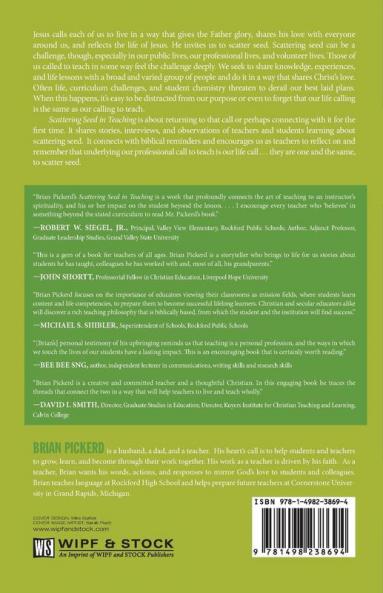 Scattering Seed in Teaching: Walking with Christ in the Field of Learning and Education