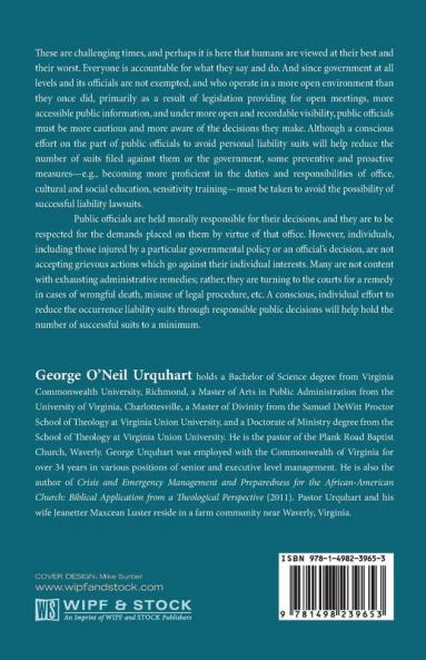 Personal Liability of Public Officials in Virginia's Local Governments and Its Impact on Their Willingness to Serve