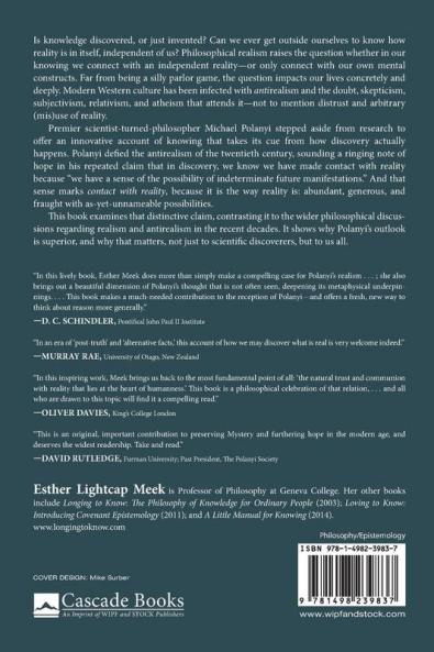 Contact with Reality: Michael Polanyi's Realism and Why It Matters