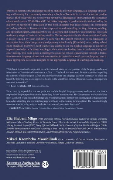 English as a Language of Teaching and Learning for Community Secondary Schools in Tanzania: A Critical Analysis
