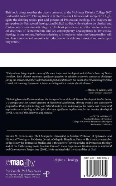 Defining Issues in Pentecostalism