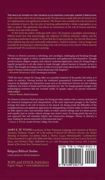 Women in Ministry: Neither Egalitarian Nor Complementary: A New Approach to an Old Problem