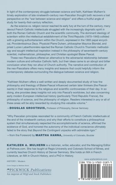 Beyond the Contingent: Epistemological Authority a Pascalian Revival and the Religious Imagination in Third Republic France