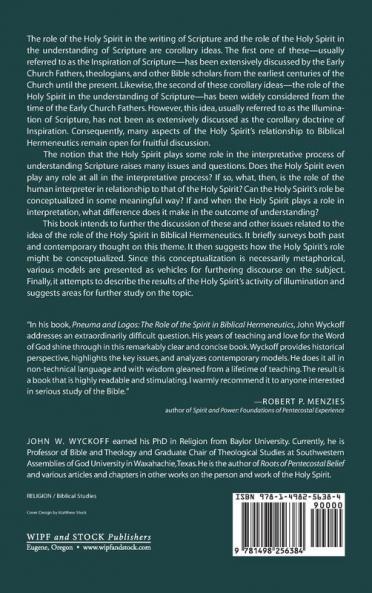 Pneuma and Logos: The Role of the Spirit in Biblical Hermeneutics