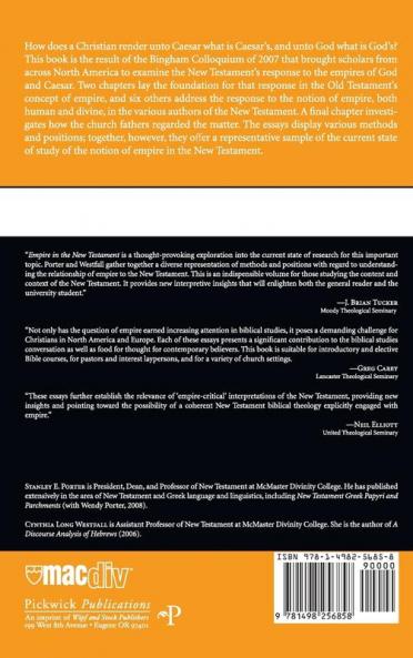 Empire in the New Testament: 2 (McMaster New Testament Studies)