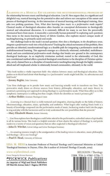 Learning in a Musical Key: Insight for Theology in Performative Mode: 169 (Princeton Theological Monograph)