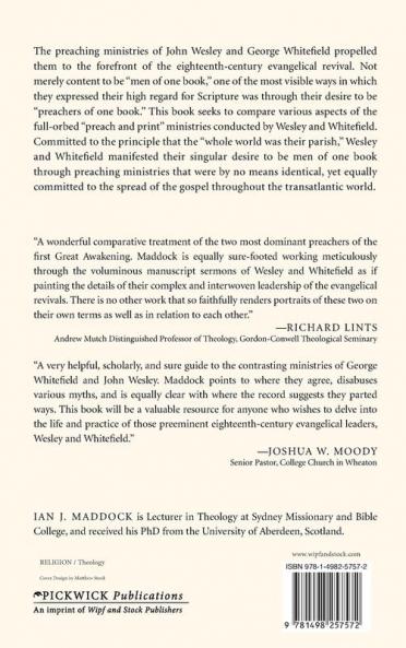 Men of One Book: A Comparison of Two Methodist Preachers John Wesley and George Whitefield
