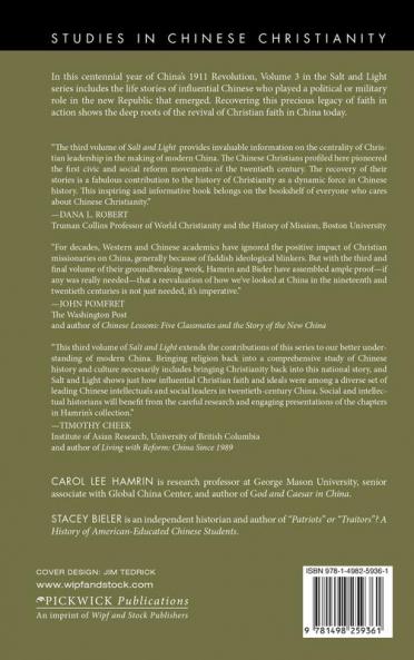 Salt and Light Volume 3: More Lives of Faith That Shaped Modern China (Studies in Chinese Christianity)