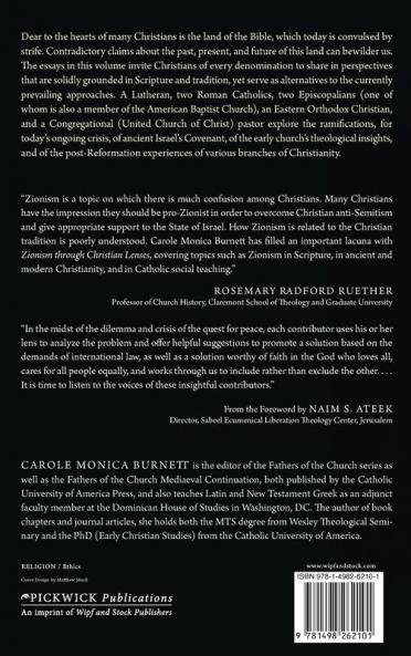 Zionism Through Christian Lenses: Ecumenical Perspectives on the Promised Land