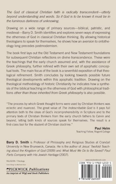 The Indescribable God: Divine Otherness in Christian Theology