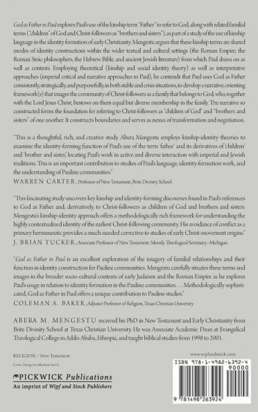 God as Father in Paul: Kinship Language and Identity Formation in Early Christianity